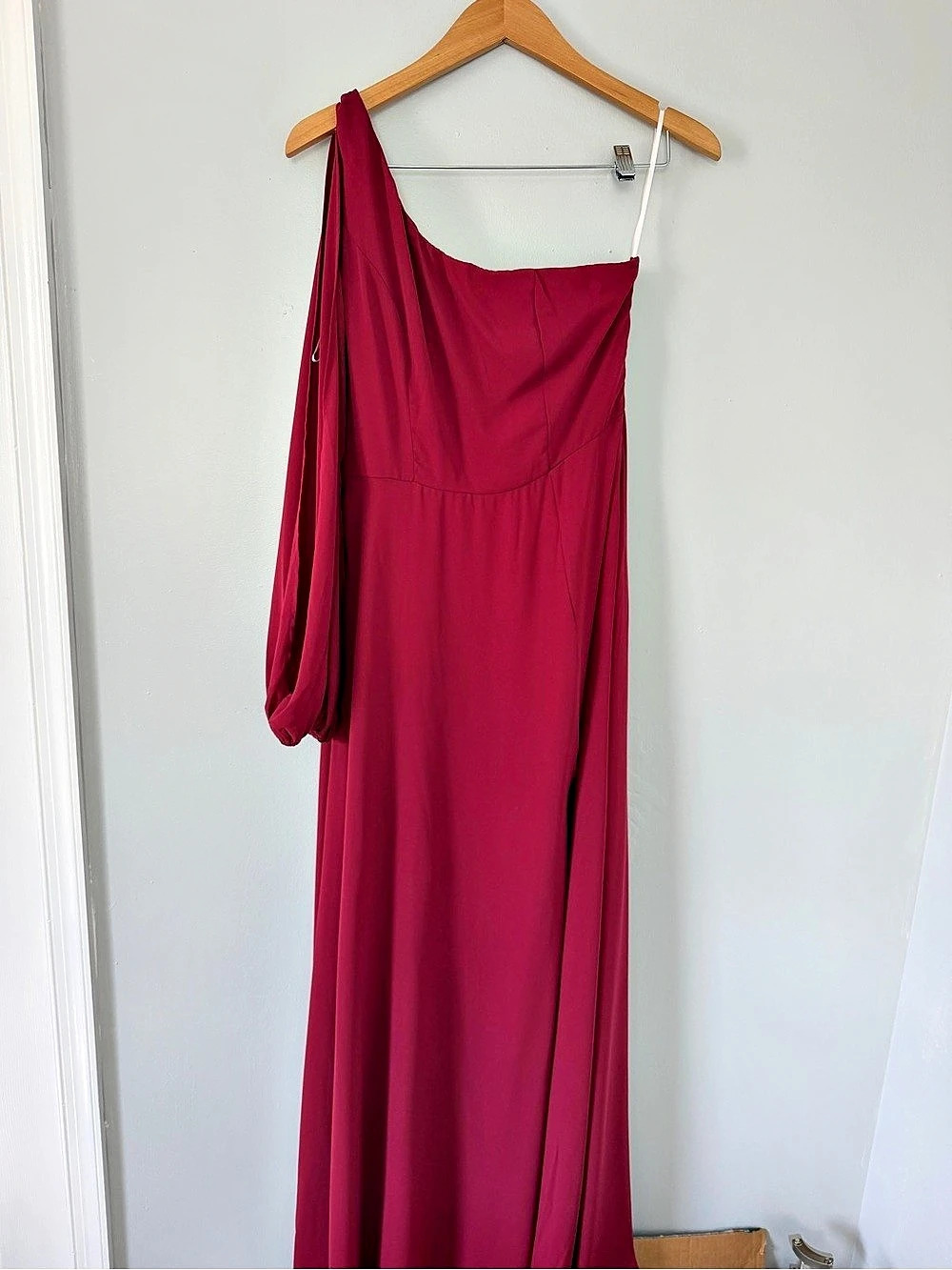 Deep Red Formal One-Shoulder Dress Like New
